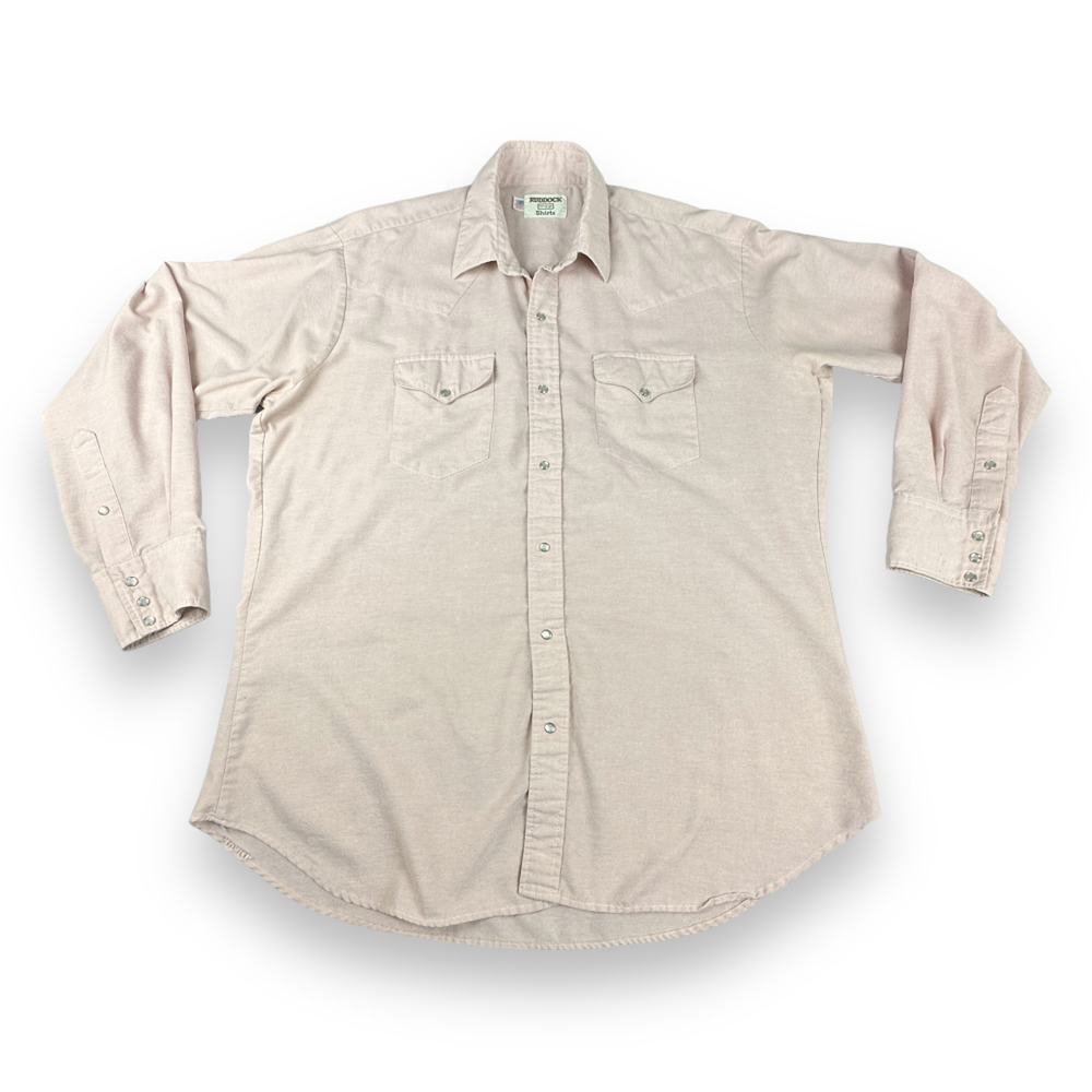 Vintage Ruddock Western Shirt Adult EXTRA LARGE Pink 90s Pearl Snap Long Sleeve